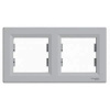 Asfora - Krycí rámeček dvojnásobný, aluminium, EPH5800261 (Schneider Electric, Asfora, aluminium) Asfora - Krycí rámeček dvojnásobný, aluminium, EPH5800261 (Schneider Electric, Asfora, aluminium)