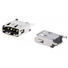 Konektor: USB A zásuvka na PCB priamy 2.0 pozlátený 15mm Konektor: USB A zásuvka na PCB priamy 2.0 pozlátený 15mm
