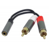 PremiumCord kabel HQ Jack 3.5mm Female - 2x CINCH Male 15cm PremiumCord kabel HQ Jack 3.5mm Female - 2x CINCH Male 15cm