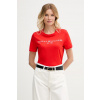 Tommy Hilfiger tričko dámske bavlnené WW0WW40276. červená M Tommy Hilfiger tričko dámske bavlnené WW0WW40276. červená M