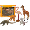 LEAN TOYS Sada figúrok – žirafa, plameniak, slon, tiger LEAN TOYS Sada figúrok – žirafa, plameniak, slon, tiger
