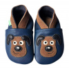 Hopi Hop Kožené capáčky Barefoot Veľ. M (6-12 mes.) Psík na modrej Hopi Hop Kožené capáčky Barefoot Veľ. M (6-12 mes.) Psík na modrej
