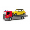 Welly Scania P320 (red) a Mini Cooper (yellow) 1:57/43 Welly Scania P320 (red) a Mini Cooper (yellow) 1:57/43