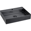 SAPHO Aurum obdĺžnikové umývadlo na dosku s otvorom, bez prepadu, 550 x 420 mm, kartáčovaný gunmetal, AU102 SAPHO Aurum obdĺžnikové umývadlo na dosku s otvorom, bez prepadu, 550 x 420 mm, kartáčovaný gunmetal, AU102