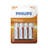 Philips R6L4B AA baterie LongLife 4 ks, 1,5V, zinkové, blistr Philips R6L4B AA baterie LongLife 4 ks, 1,5V, zinkové, blistr