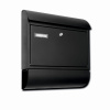 Kovoinoxshop Poštová schránka (400x440x102mm),list: B4 Farba: Čierna RAL9005 Kovoinoxshop Poštová schránka (400x440x102mm),list: B4 Farba: Čierna RAL9005