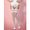 Pančuchy 810-STO white stockings - Obsessive L/XL bílá Pančuchy 810-STO white stockings - Obsessive L/XL bílá