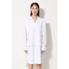 Bavlnené šaty Kenzo Oxford Knee Shirting Dress biela farba, mini, rovný strih, FE62RO2919LO.01 Bavlnené šaty Kenzo Oxford Knee Shirting Dress biela farba, mini, rovný strih, FE62RO2919LO.01
