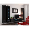 Cama Meble Obývačka VIGO 17, čierny mat/čierny lesk Cama Meble Obývačka VIGO 17, čierny mat/čierny lesk