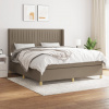 zahrada-XL Posteľný rám boxspring s matracom sivohned 180x200 cm látka 3132173 zahrada-XL Posteľný rám boxspring s matracom sivohned 180x200 cm látka 3132173