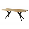 Bighome - Jedálenský stôl mango 200x100x76 prírodný lak / epoxidová čierna, podstavec hviezda antracit matný EPOXY Bighome - Jedálenský stôl mango 200x100x76 prírodný lak / epoxidová čierna, podstavec hviezda antracit matný EPOXY