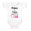 Body krátky rukáv s vtipným textom Baby Nellys, Máma+Táta, veľ. 74, holka Body krátky rukáv s vtipným textom Baby Nellys, Máma+Táta, veľ. 74, holka