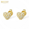 Zlaté náušnice Au585/000 14k napichovacie srdiečka s kameňmi - Rozmer: 0.8 Zlaté náušnice Au585/000 14k napichovacie srdiečka s kameňmi - Rozmer: 0.8