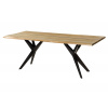 Bighome - Jedálenský stôl mango 200x100x76 prírodný lakovaný / epoxidová čierna, hviezdicový podstavec antracitový lesklý EPOXY Bighome - Jedálenský stôl mango 200x100x76 prírodný lakovaný / epoxidová čierna, hviezdicový podstavec antracitový lesklý EPOXY
