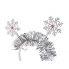 Čelenka do vlasov vločky, vianočná / párty strieborná 1ks Čelenka do vlasov vločky, vianočná / párty strieborná 1ks