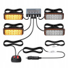 VÝSTRAŽNÉ SVIETIDLÁ 4 ks STROBOSKOP ODŤAHOVKA CESTNÁ POMOC MAJÁK LED LAMPY VÝSTRAŽNÉ SVIETIDLÁ 4 ks STROBOSKOP ODŤAHOVKA CESTNÁ POMOC MAJÁK LED LAMPY
