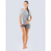 Dámské pyžamo krátké GINA 19124P šedá černá L Dámské pyžamo krátké GINA 19124P šedá černá L