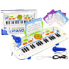 LEAN TOYS Elektrické piano klávesnice pre deti modré noty USB MP3 LEAN TOYS Elektrické piano klávesnice pre deti modré noty USB MP3