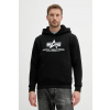 Mikina Alpha Industries čierna farba, s kapucňou, s potlačou, 146343.423 M Mikina Alpha Industries čierna farba, s kapucňou, s potlačou, 146343.423 M