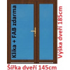 Soft Dvojkrídlové vchodové dvere plastové 3/3 sklo 145x185 cm - Akce! Soft Dvojkrídlové vchodové dvere plastové 3/3 sklo 145x185 cm - Akce!