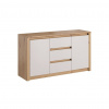 Gala nábytok Komoda MALTA K2DP, dub artisan/biely lak mat Gala nábytok Komoda MALTA K2DP, dub artisan/biely lak mat