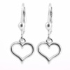 Strieborné visiace náušnice srdcia Strieborné visiace náušnice srdcia