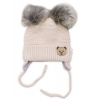 Zimná čiapka s fleecom Teddy Bear - chlupáčk. bambuľky - béžová Baby Nellys Zimná čiapka s fleecom Teddy Bear - chlupáčk. bambuľky - béžová Baby Nellys