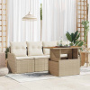 zahrada-XL Súprava záhradných pohoviek s úložiskom 5 pcs Béžová polyratan 3358129 zahrada-XL Súprava záhradných pohoviek s úložiskom 5 pcs Béžová polyratan 3358129