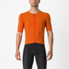 CASTELLI Cyklistický dres s krátkym rukávom - PREMIO BLACK - oranžová CASTELLI Cyklistický dres s krátkym rukávom - PREMIO BLACK - oranžová