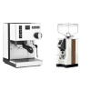 Rancilio Silvia E, white + Eureka Mignon Specialita, WD white, walnut Rancilio Silvia E, white + Eureka Mignon Specialita, WD white, walnut