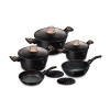 Berlingerhaus Sada nádobí s mramorovým povrchem 10 ks Black Rose Collection Berlingerhaus Sada nádobí s mramorovým povrchem 10 ks Black Rose Collection