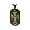 CITY STORM Pánska retiazka s príveskom platnička s horiacim krížom z ocele + darčeková krabička zadarmo CITY STORM Pánska retiazka s príveskom platnička s horiacim krížom z ocele + darčeková krabička zadarmo