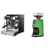Rocket Espresso Appartamento TCA, black/black + Eureka Atom 60, kawasaki green Rocket Espresso Appartamento TCA, black/black + Eureka Atom 60, kawasaki green