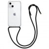 TopQ iPhone 13 mini silikón s čiernou šnúrkou čiré TopQ iPhone 13 mini silikón s čiernou šnúrkou čiré