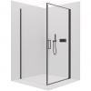 CERANO - Sprchovací kút Porte Ľ/P - 8 mm - čierna matná, transparentné sklo - 100x70x195 cm - otočný CERANO - Sprchovací kút Porte Ľ/P - 8 mm - čierna matná, transparentné sklo - 100x70x195 cm - otočný
