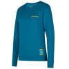 Triko La Sportiva Climbing on the Moon Sweatshirt W Turchese/Giallo Triko La Sportiva Climbing on the Moon Sweatshirt W Turchese/Giallo