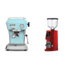 Ascaso Dream ONE, Kid Blue + Eureka Atom W 75, ferrari red Ascaso Dream ONE, Kid Blue + Eureka Atom W 75, ferrari red