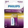 Philips 6FR61LB1A/10 lithiová baterie Ultra 9V, 1 ks Philips 6FR61LB1A/10 lithiová baterie Ultra 9V, 1 ks