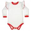 Dupačky - Baby Rampers krivoval 98 bielych, červených (Biela detská farba tela Biela R98) Dupačky - Baby Rampers krivoval 98 bielych, červených (Biela detská farba tela Biela R98)