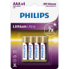 Philips baterie Lithium Ultra 4ks (FR03LB4A, AAA, LR3) Philips baterie Lithium Ultra 4ks (FR03LB4A, AAA, LR3)