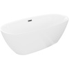 Mexen Luvo Slim, voľne stojaca vaňa 170 × 75 cm, biela lesklá, čierny prepad, 52801707500-70 Mexen Luvo Slim, voľne stojaca vaňa 170 × 75 cm, biela lesklá, čierny prepad, 52801707500-70