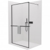 CERANO - Sprchová zástena Walk-in Moreli Ľ/P + polička/držiak na uteráky - čierna matná, transparentné sklo - 70x200 cm CERANO - Sprchová zástena Walk-in Moreli Ľ/P + polička/držiak na uteráky - čierna matná, transparentné sklo - 70x200 cm