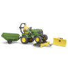BWORLD John Deere kosačka traktor s prívesom a záhradníkom BWORLD John Deere kosačka traktor s prívesom a záhradníkom