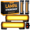 Lampa stroboskop LED pomarańczowy w atrapę 12V 24V pilot komplet 2 szt. Lampa stroboskop LED pomarańczowy w atrapę 12V 24V pilot komplet 2 szt.