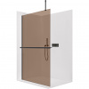 CERANO - Sprchová zástena Walk-in Onyx Top Cube Ľ/P - 8 mm - hranatá vzpera + polička/držiak na uteráky - čierna matná, bronzové sklo - 150x200 cm CERANO - Sprchová zástena Walk-in Onyx Top Cube Ľ/P - 8 mm - hranatá vzpera + polička/držiak na uteráky - čierna matná, bronzové sklo - 150x200 cm
