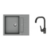 K-StrongSinks S3 Set drez Vardar 615x500mm granit sivá + Batéria Garonne čierna K-StrongSinks S3 Set drez Vardar 615x500mm granit sivá + Batéria Garonne čierna