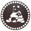 Víko na košík panda wenge, kruh 15cm Víko na košík panda wenge, kruh 15cm