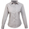 Premier | PR300, Popelínová blúzka s dl. rukávom, šedá Silver, 20_3XL Premier | PR300, Popelínová blúzka s dl. rukávom, šedá Silver, 20_3XL