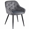 Čalúnená stolička z velúru LOREN velvet sivá Čalúnená stolička z velúru LOREN velvet sivá