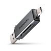 AXAGON CRE-DAC, USB-C + USB-A, 5 Gb/s - MINI čítačka kariet, 2 sloty & lun SD/microSD, podpora UHS-I